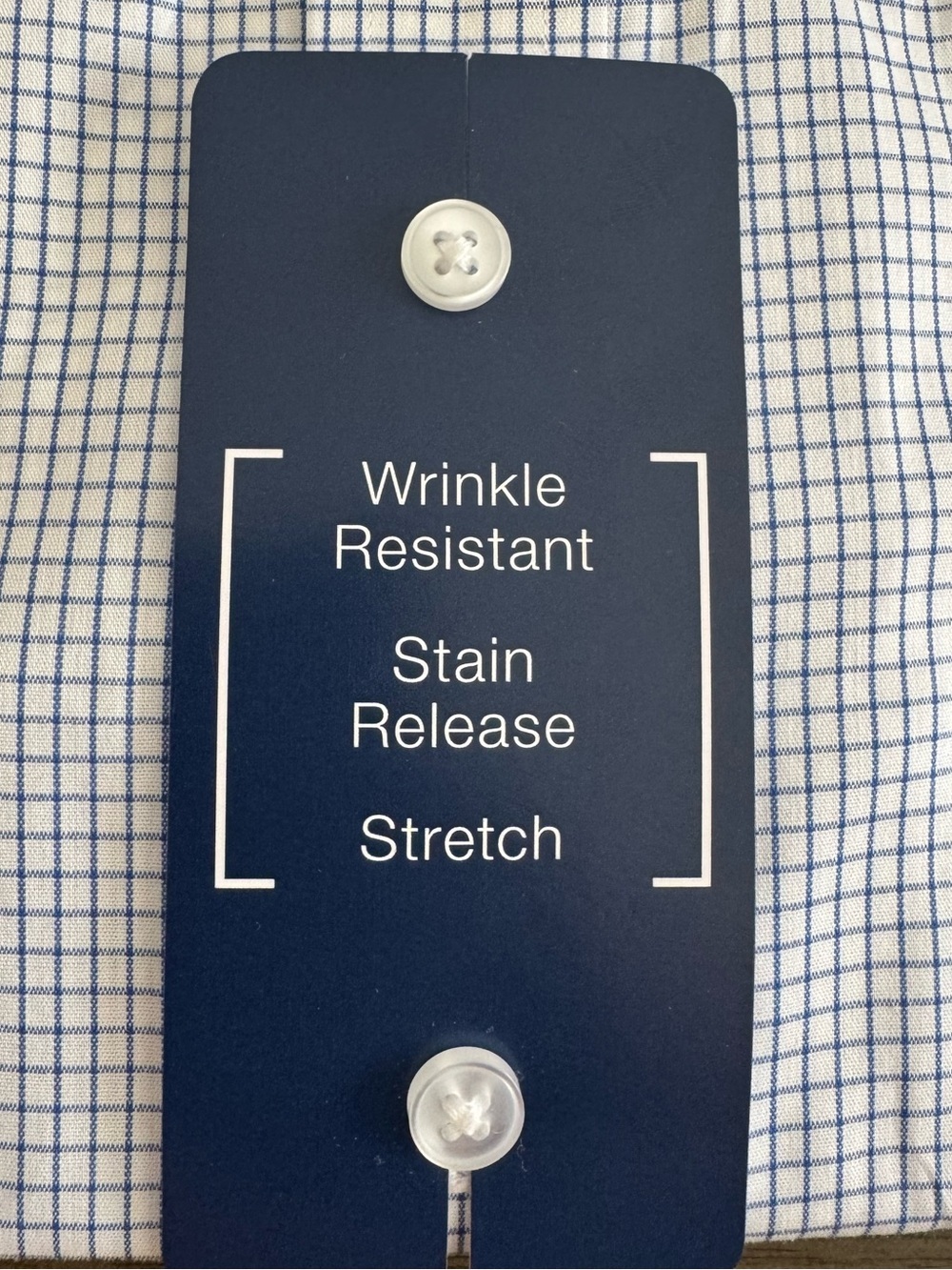 George Mens 2XL 50-52 Blue White Check Dress Shirt Wrinkle Resistant LOT OF 2 - Picture 4 of 9